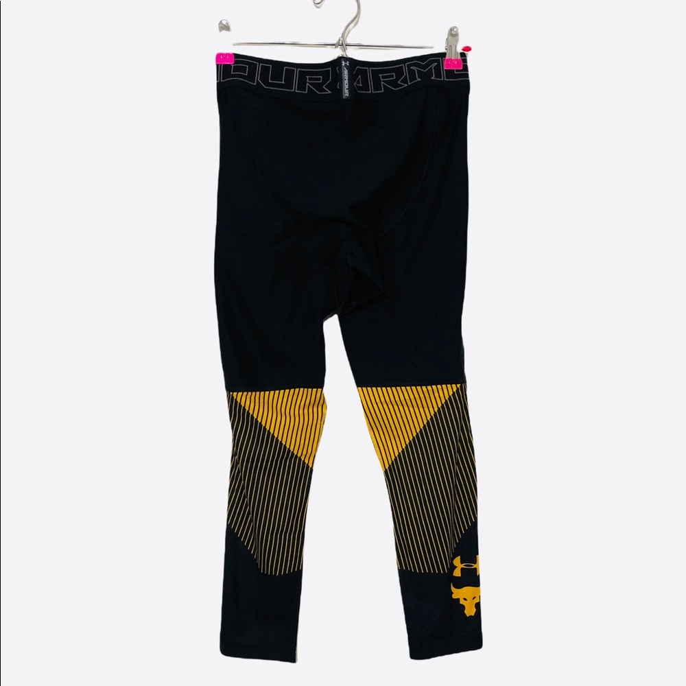 NWT UA Project Rock Vanish Black 3/4 Leggings Pants Sz S - Picture 8 of 12